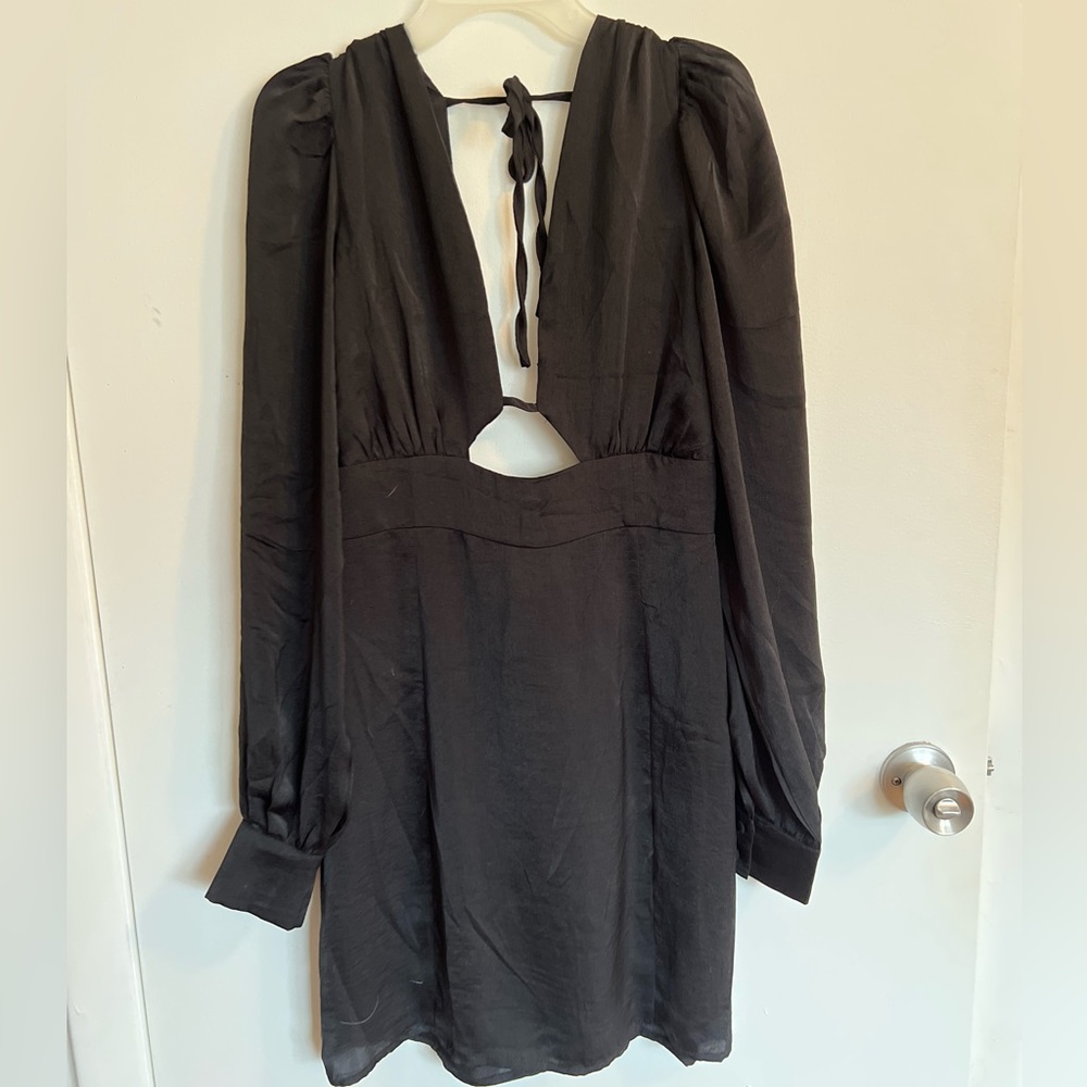 Little black dress with cutouts